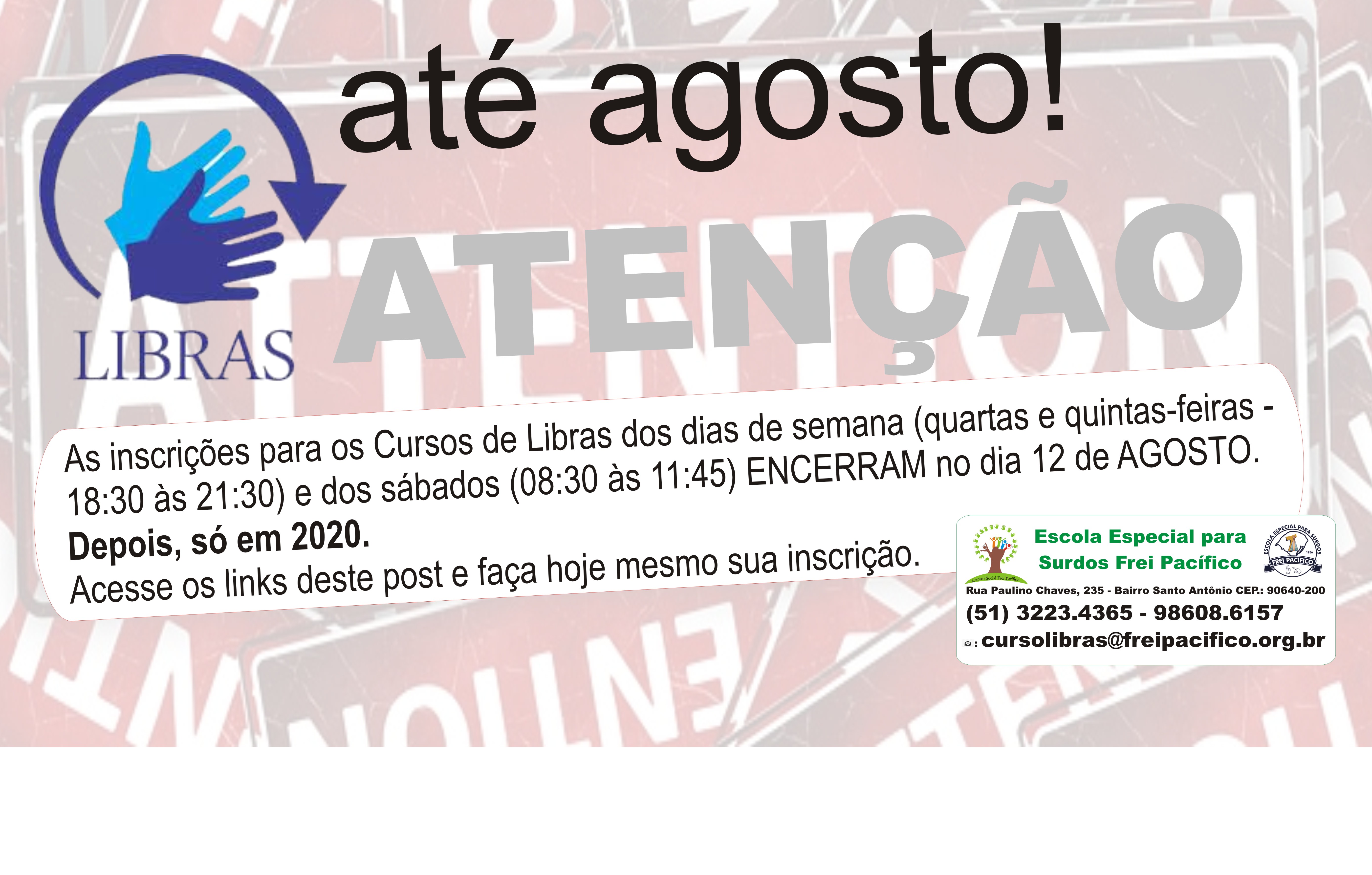 Inscrições Cursos de Libras