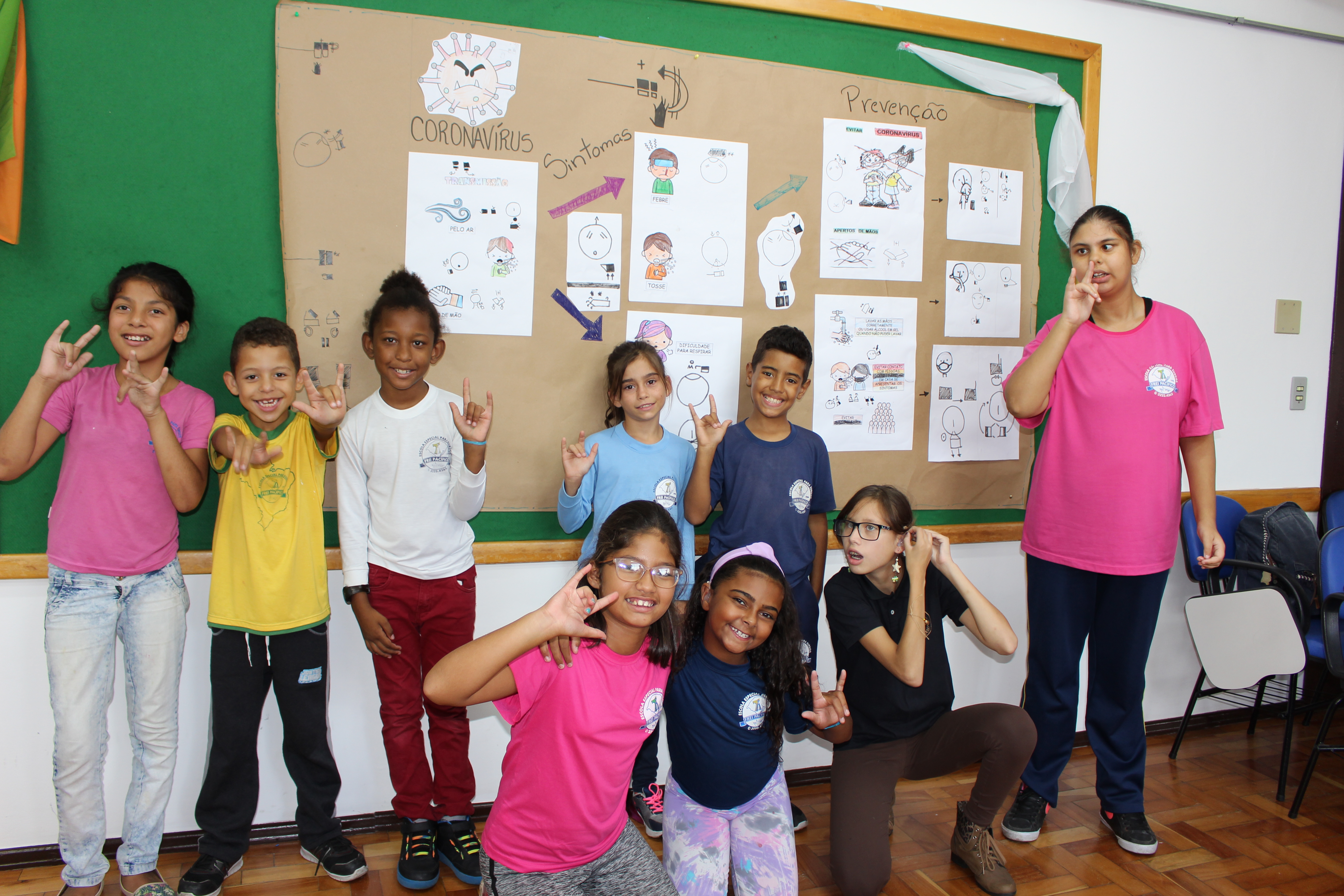 Aula de prevenção contra o Coronavírus