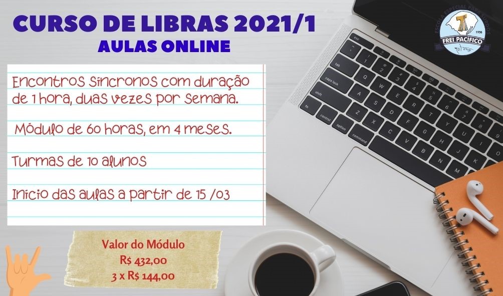 Inscrições para o curso de Libras 2021/1