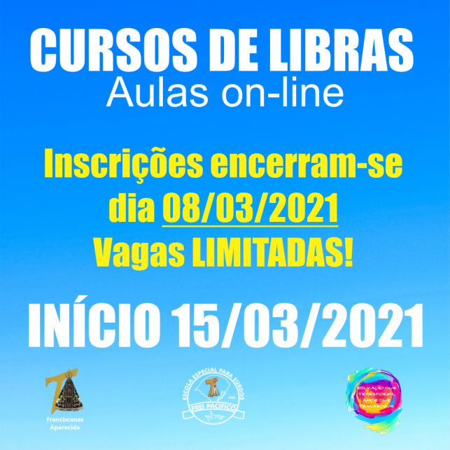 INSCRIÇÕES CURSOS LIBRAS