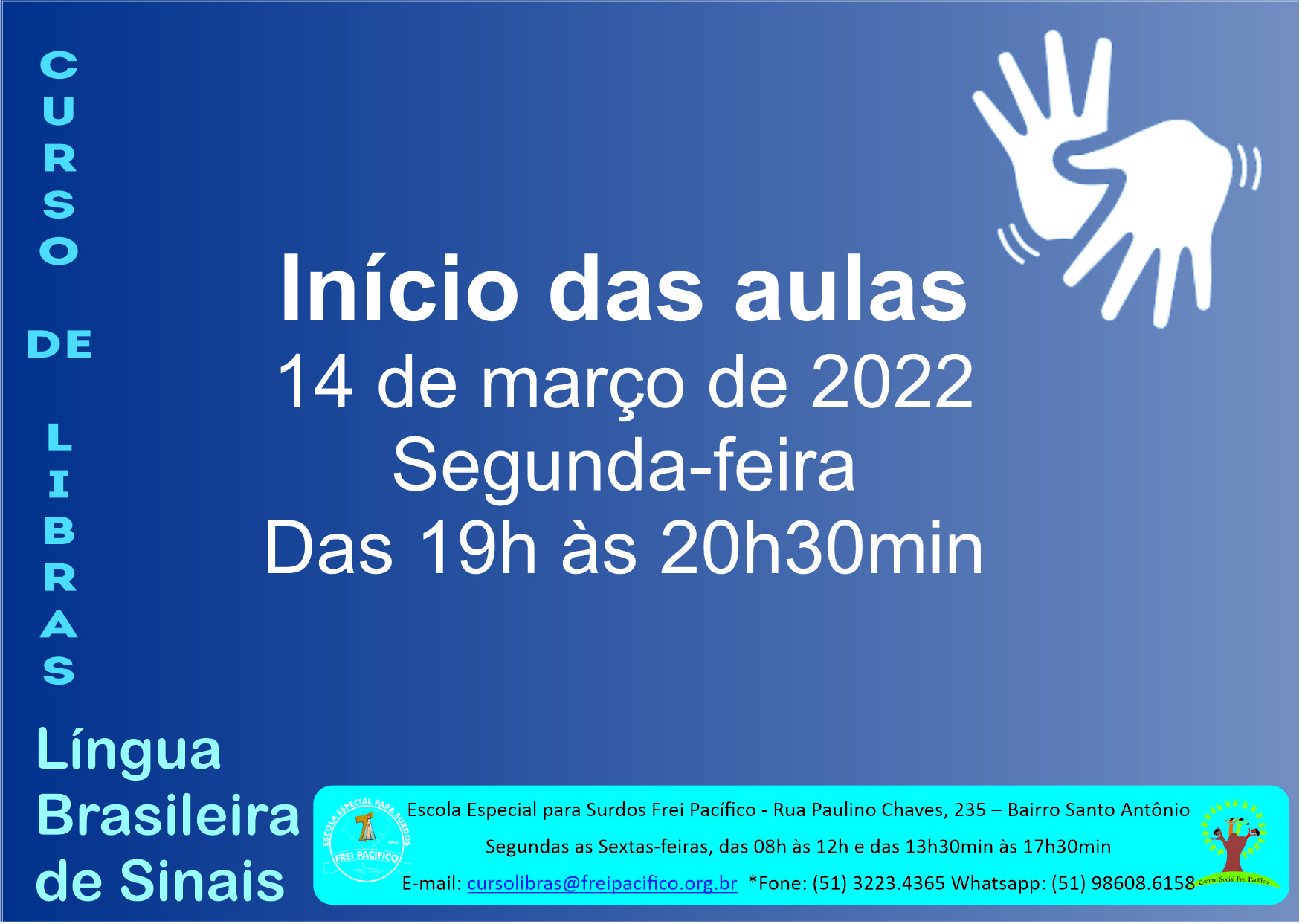  INSCRIÇÕES CURSO DE LIBRAS