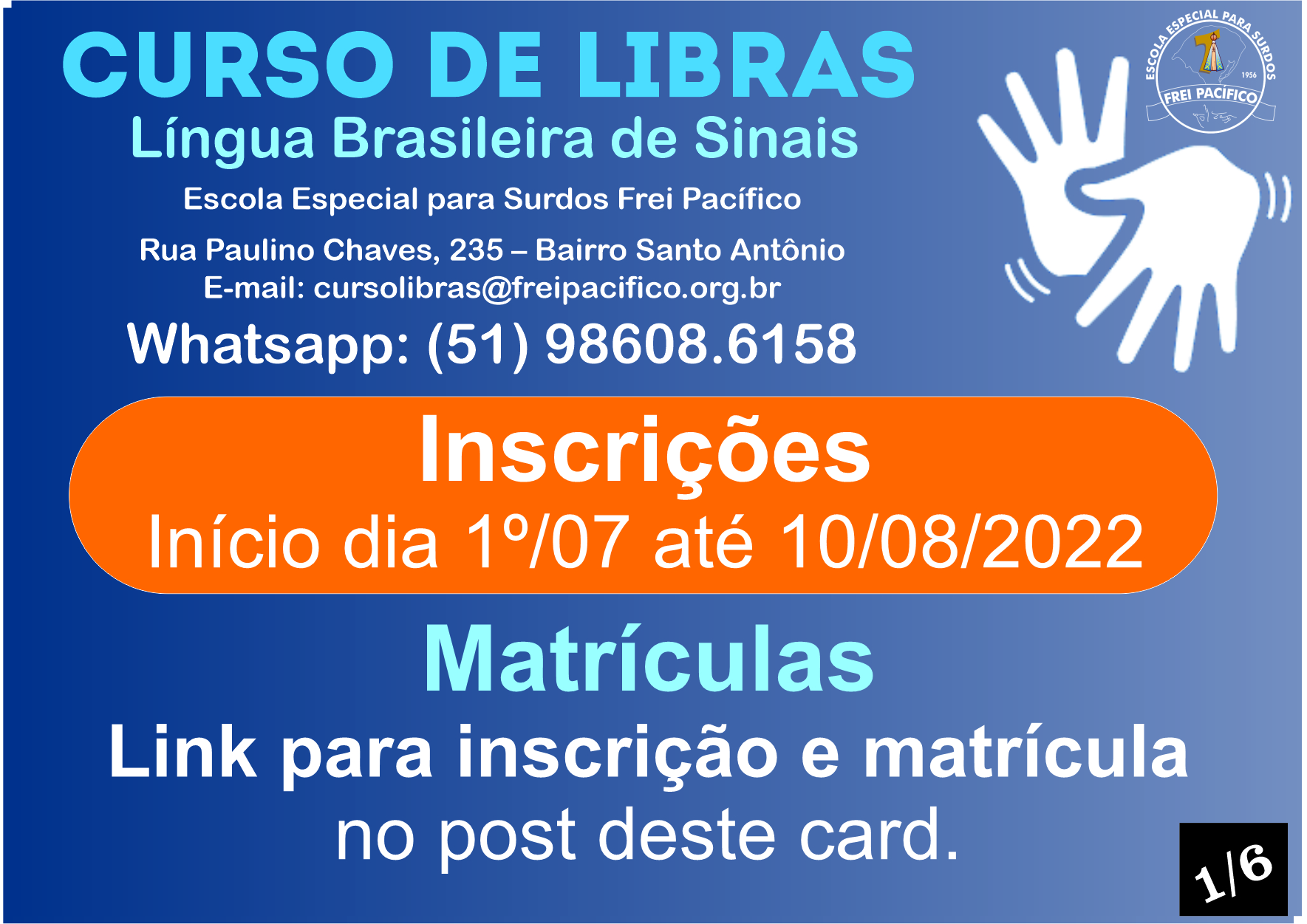 ABERTAS AS INSCRIÇÕES 